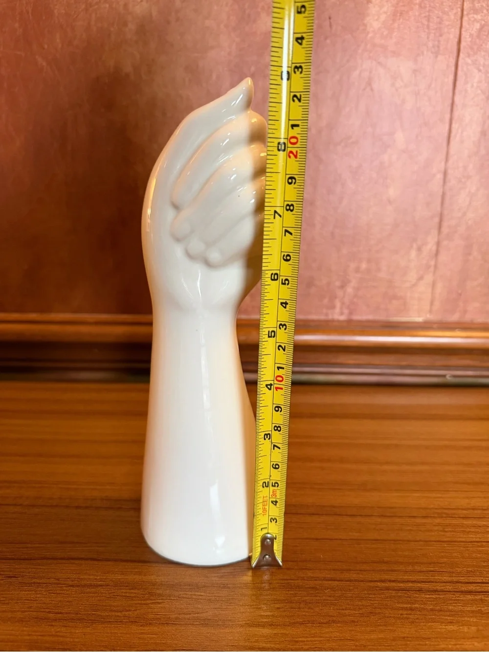 White Ceramic Arm Hand Bud Vase 9